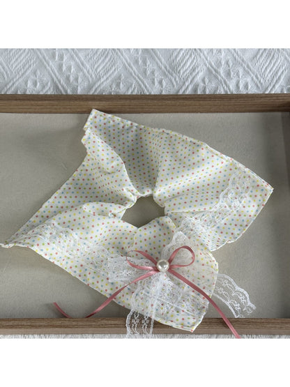 Gifty - Geometric Plaid Scarf Bow Style Scrunchie