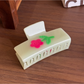 Beau - Floral Rectangular Acetate Claw Clip