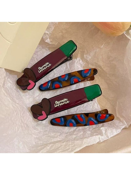 Beau - Color-Block Heart Hair Clip