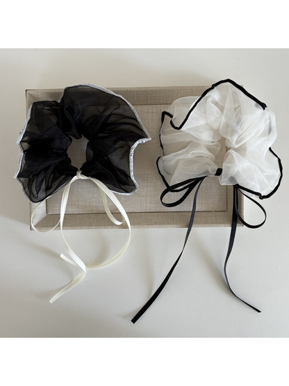 Gifty - Minimal Bow Ribbon Oversized Scrunchie