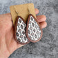 Earedge - Wooden Teardrop Vintage Earrings