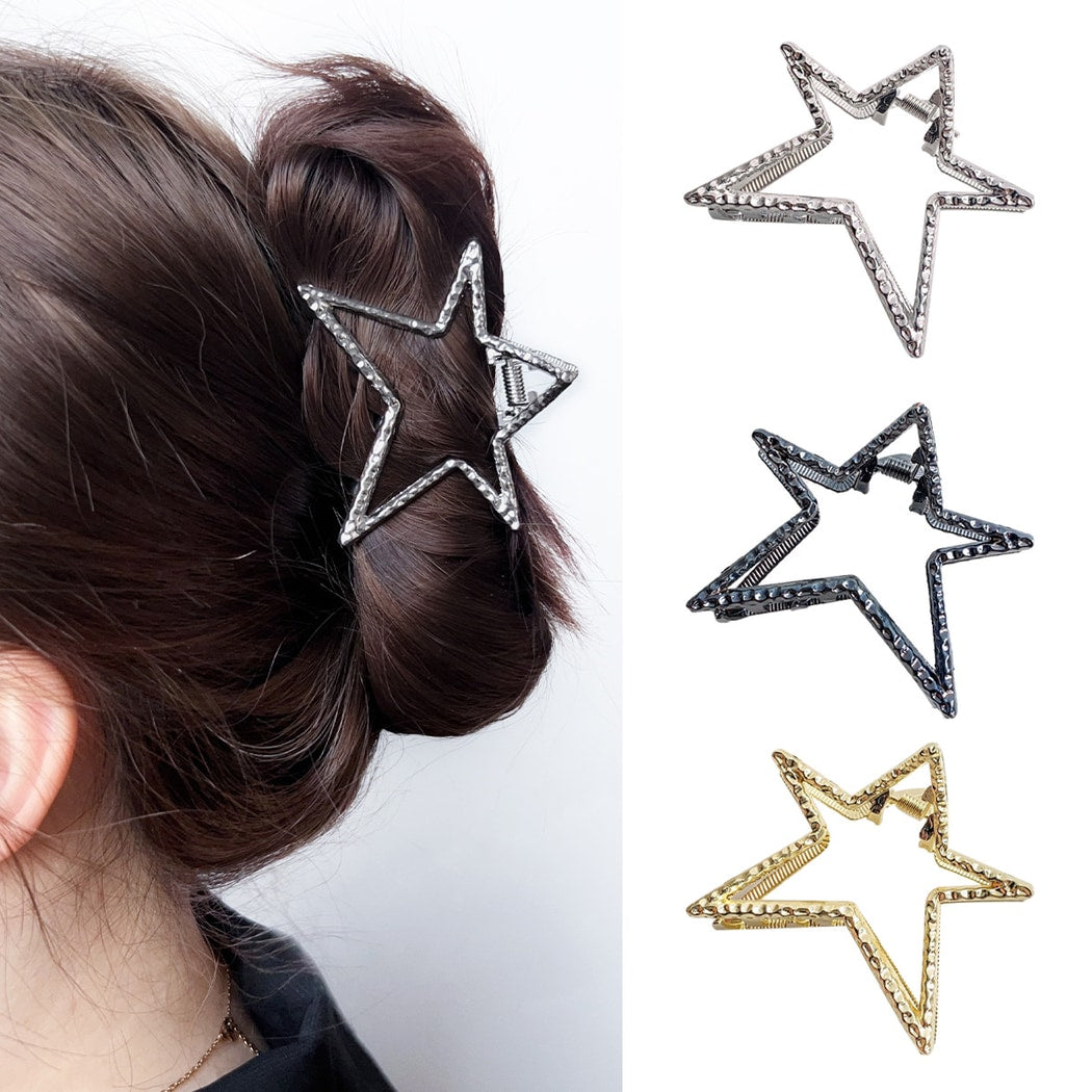 Beau - Y2K Star Outline Geometric Claw Clip