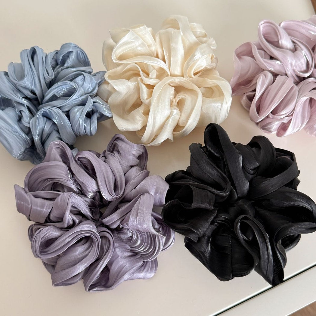 Gifty - Polyester Satin Look Layered Scrunchie
