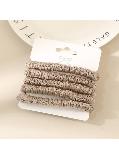 Gifty - Solid Color Crinkle Hair Tie Set
