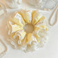 Gifty - Yellow Sweet Style Lace Edge Scrunchie