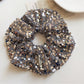Gifty - Black Silver Sequin Scrunchies