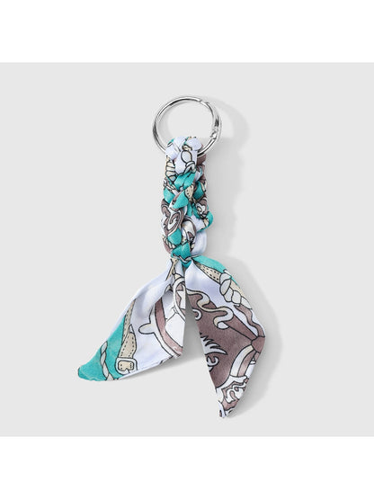 Keypus - Y2K Twisted Scarf Detail Alloy Keychain Bag Charm