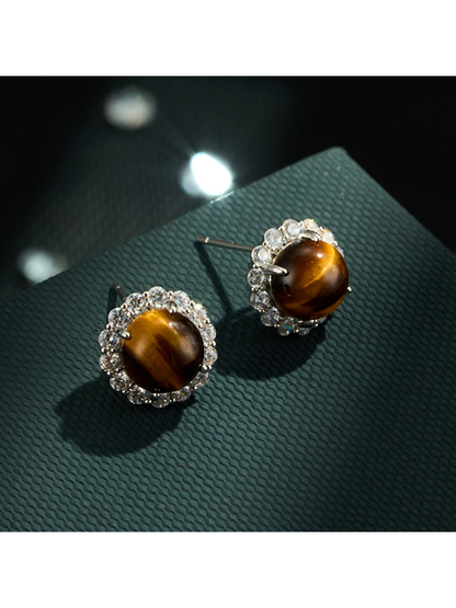 Earedge - Geometric Round Vintage Style Alloy Earrings