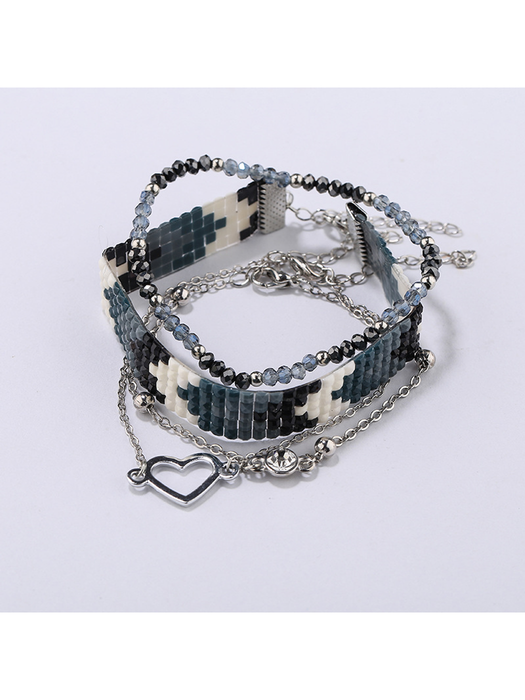 Lovra boho stackable beaded bracelets featuring mixed bead sizes and natural colors