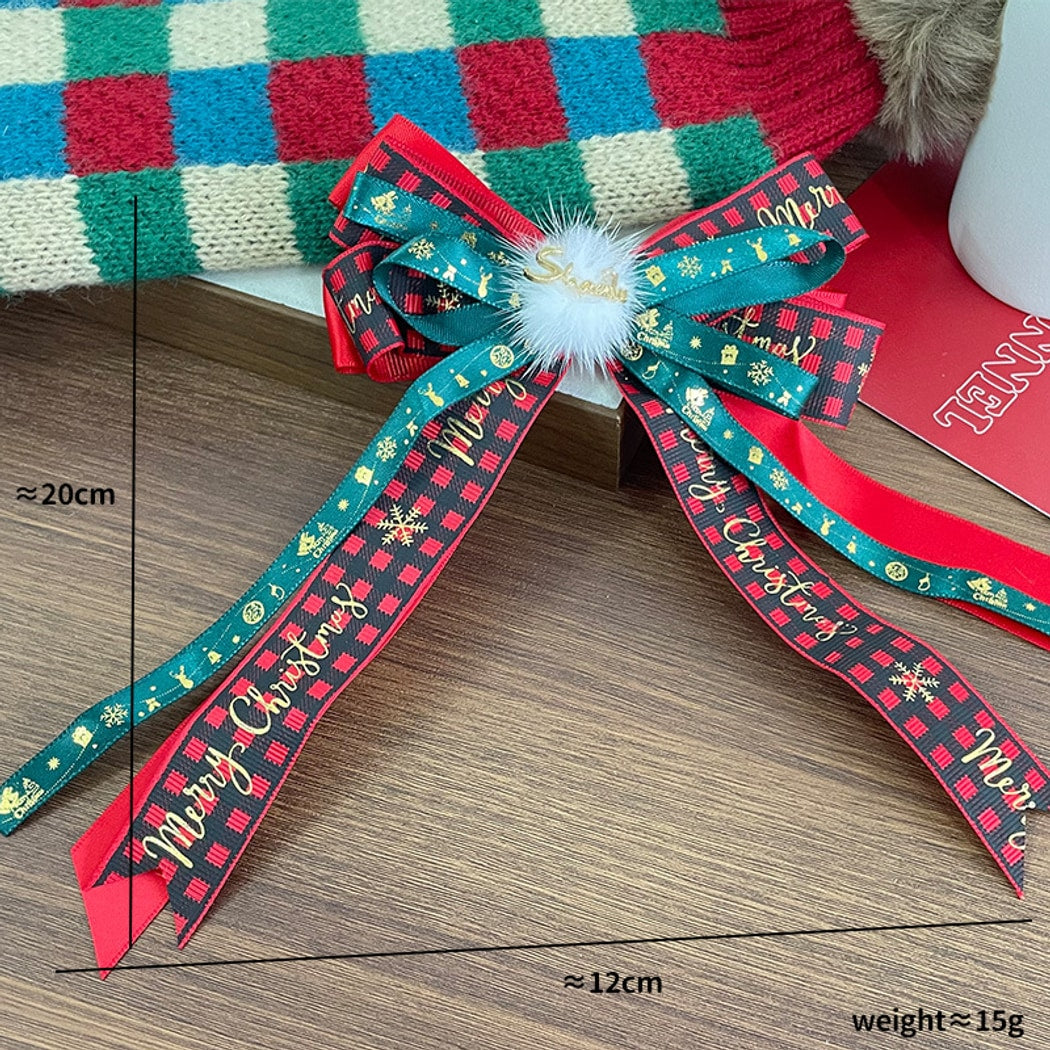 Beau - Christmas Classic Bow Bell Hair Clip