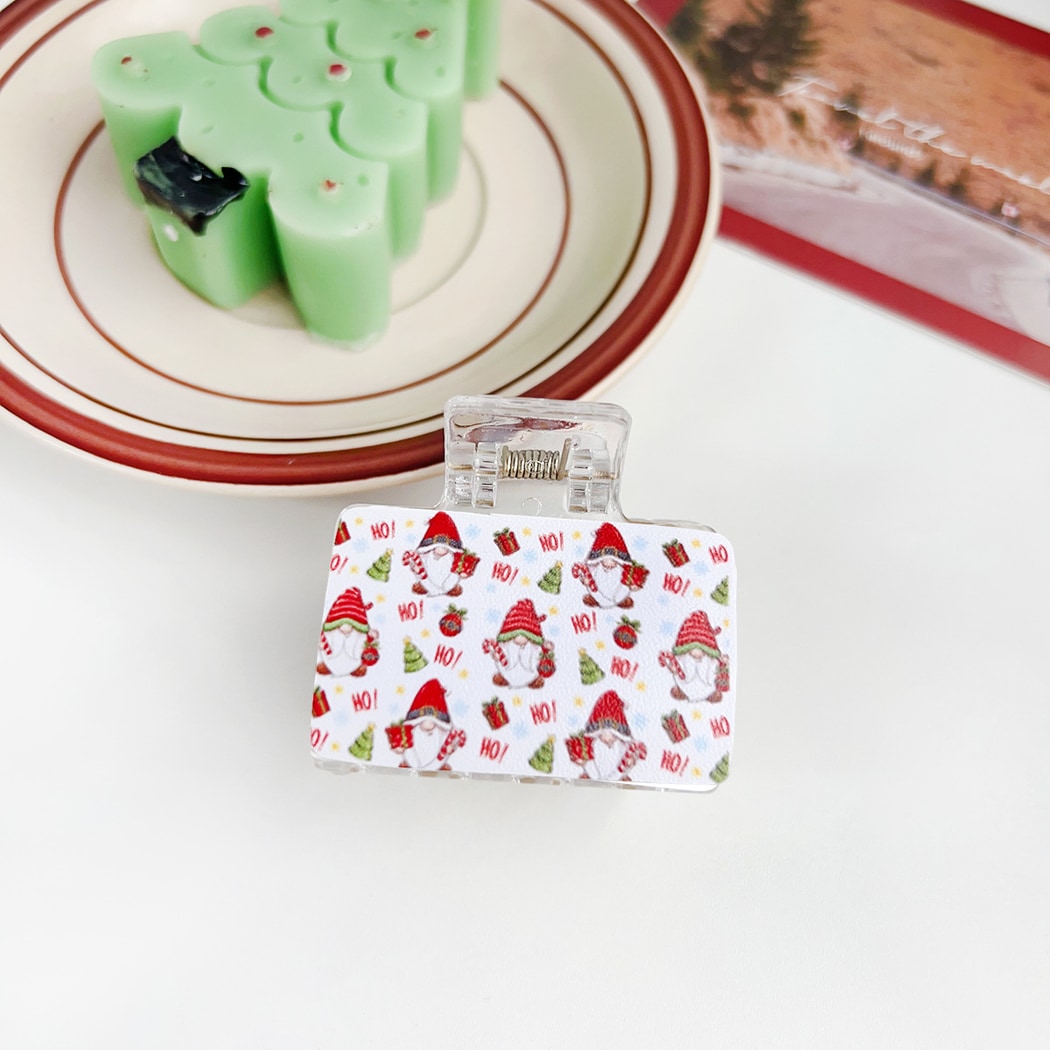 Beau - Cute Christmas Style Printed Claw Clip