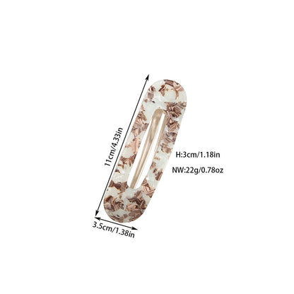 Beau - Women's Acetate Oval Hair Clip