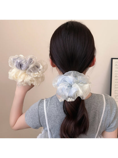 Gifty - Puffy Pleated Mesh Scrunchie