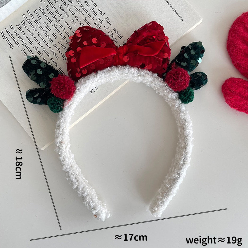 Beau - Christmas Sequin Star Bow Hair Accessories
