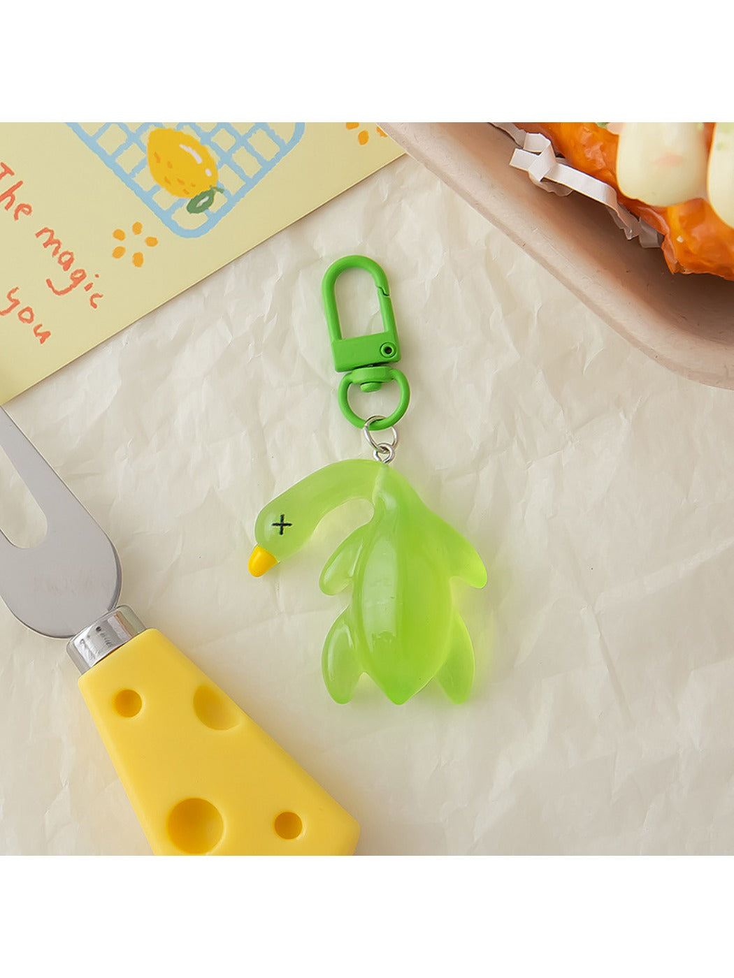 Keypus - Cute Solid Color Roast Duck Shaped Keychain