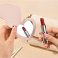 Mirroray - Elegant PU Leather Heart Folding Mirror