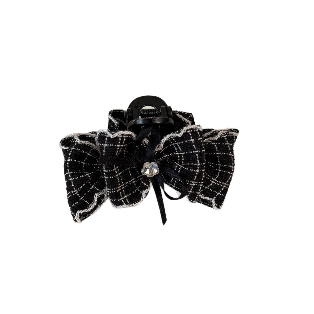 Beau - Women's Plaid Bow Detail Claw Clip