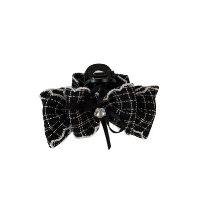 Beau - Women's Plaid Bow Detail Claw Clip