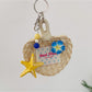 Keypus - Tropical Flower Starfish Fan Shape Keychain