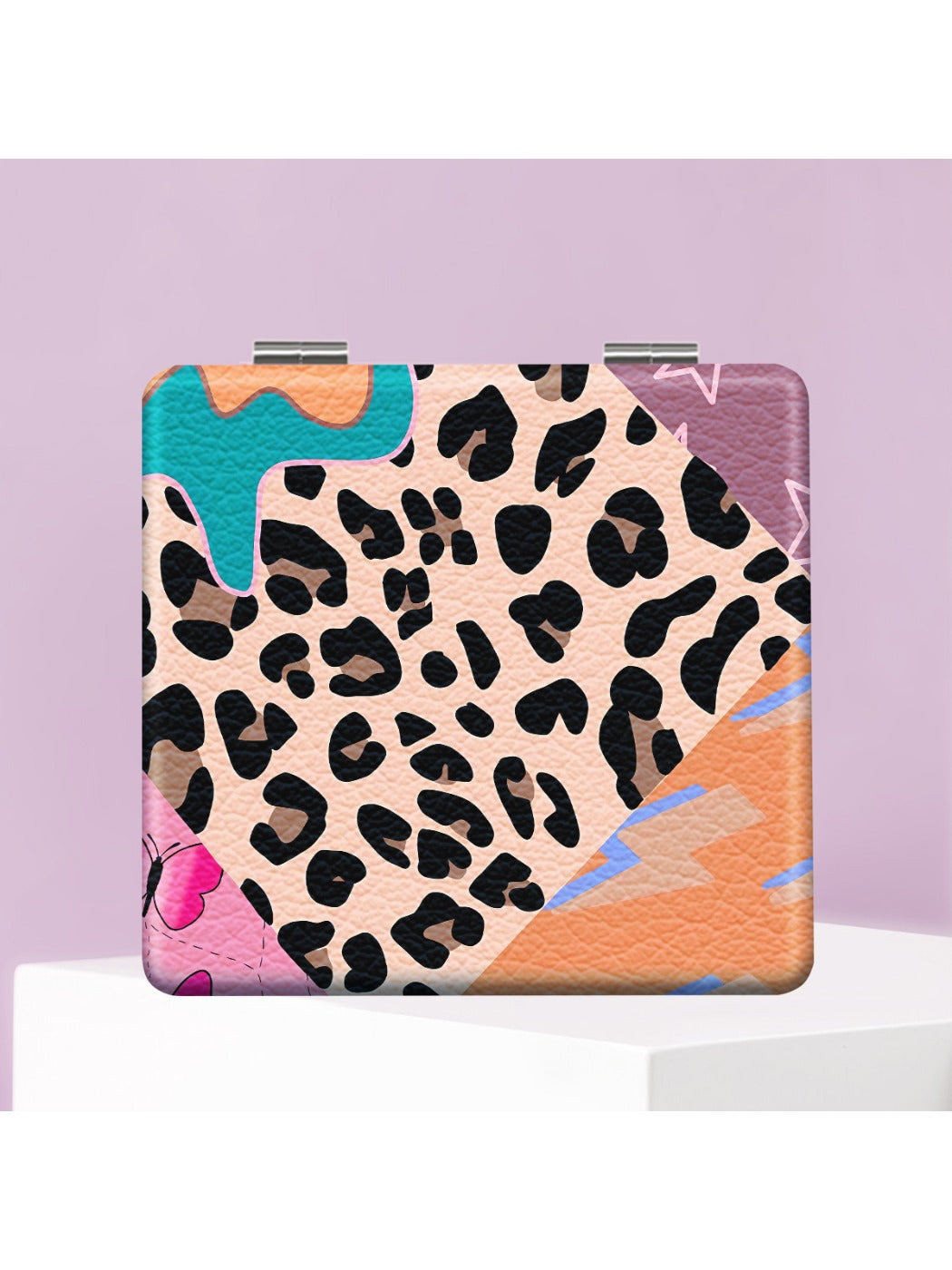 Mirroray - Cool Leopard Print Folding Makeup Mirror