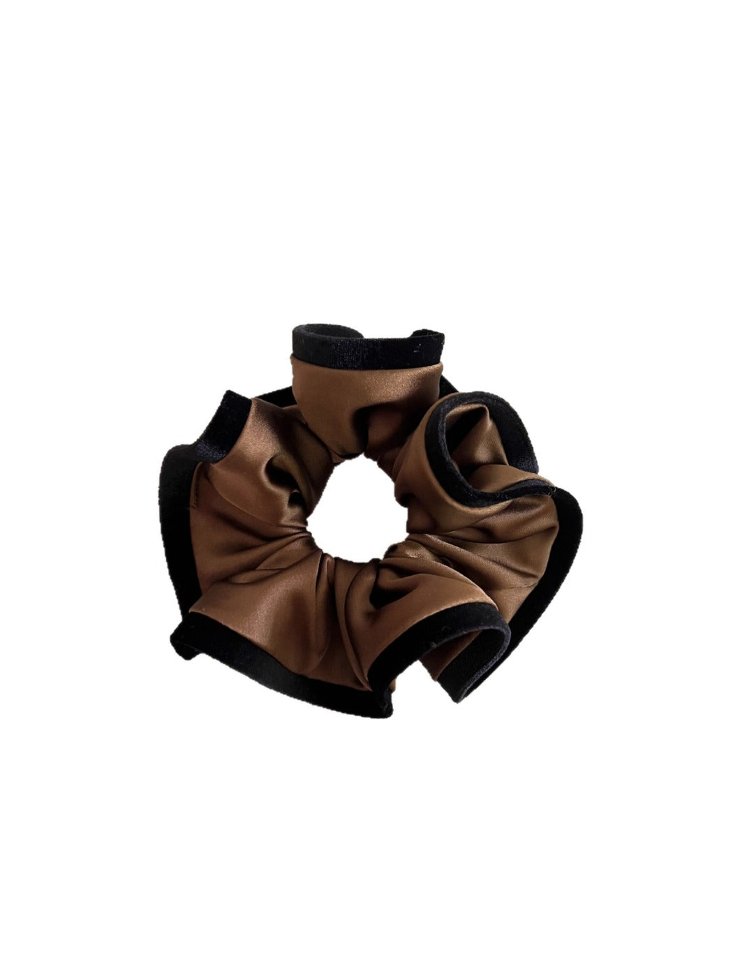 Gifty - Elegant Satin Velvet Edge Scrunchie