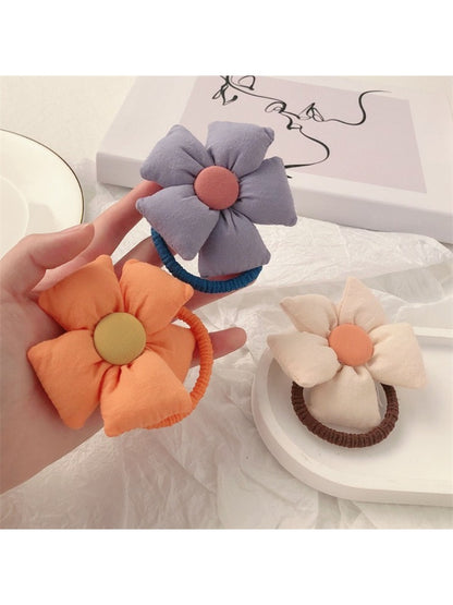 Gifty - Charming Solid Color Floral Hair Tie