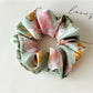 Gifty - Large Floral Satin Fabric Hair Scrunchie