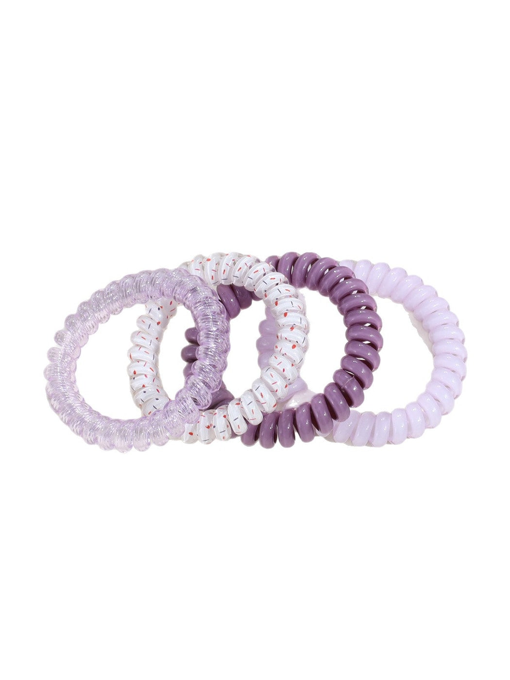 Gifty - Mixed Color Plastic Spiral Ponytail Coil Hair Tie