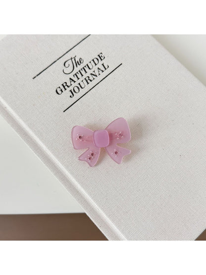 Beau - Sweet Bow Accent Plastic Alloy Hair Clip