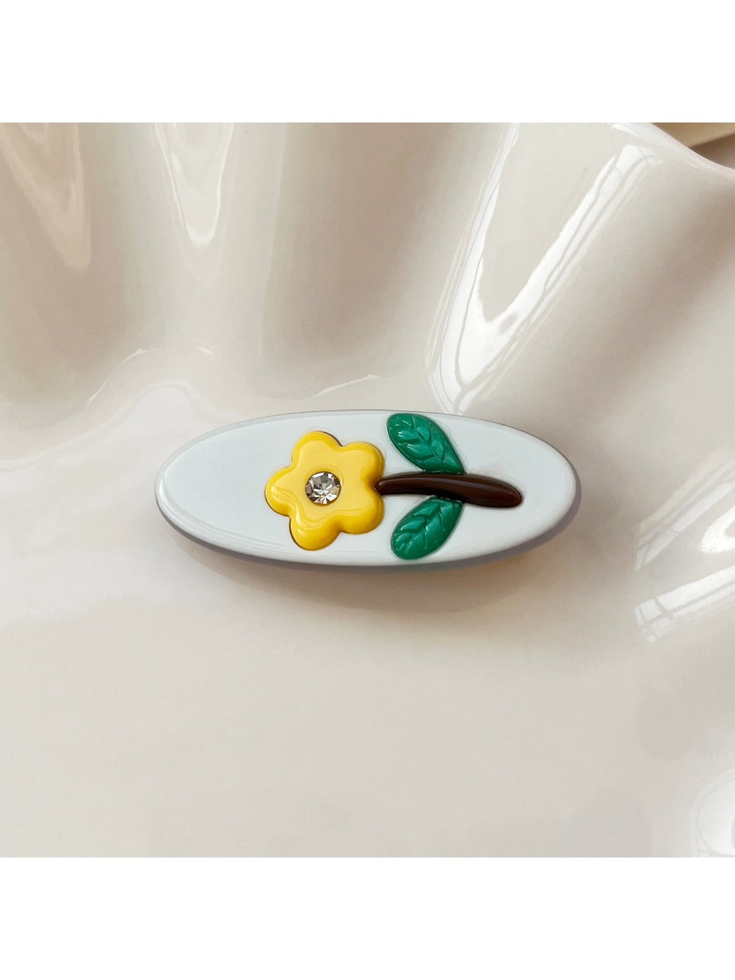 Beau - Sweet Flower Oval Hairpin