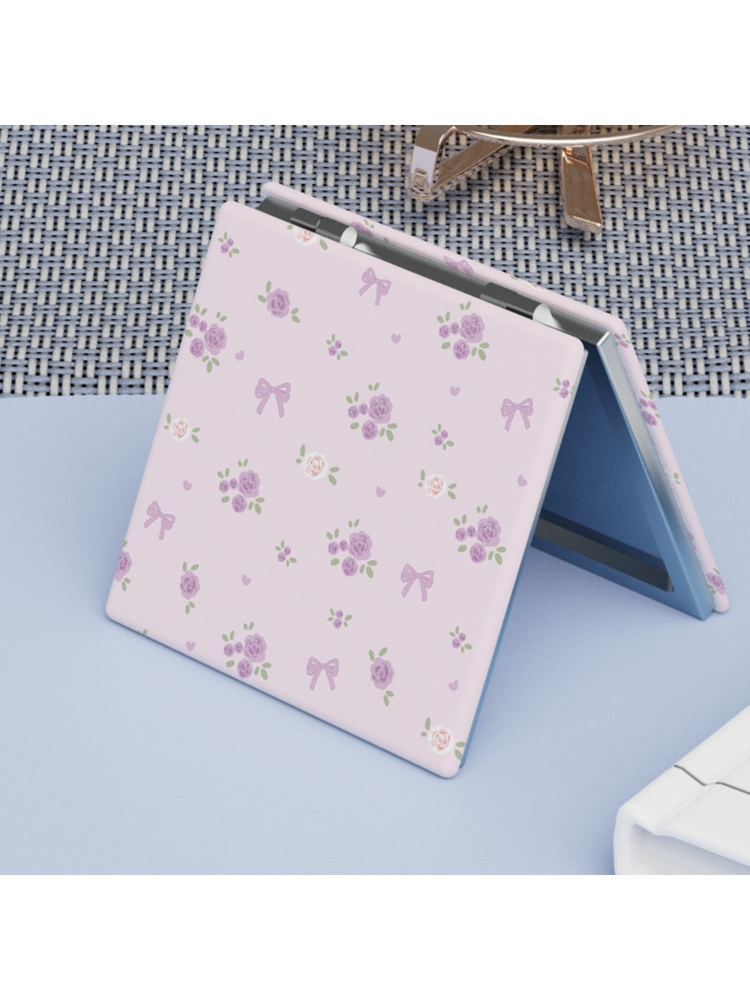 Mirroray - Folding Floral Print Makeup Mirror