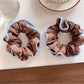 Gifty - Blue Coffee Colored Pleated Hair Loop
