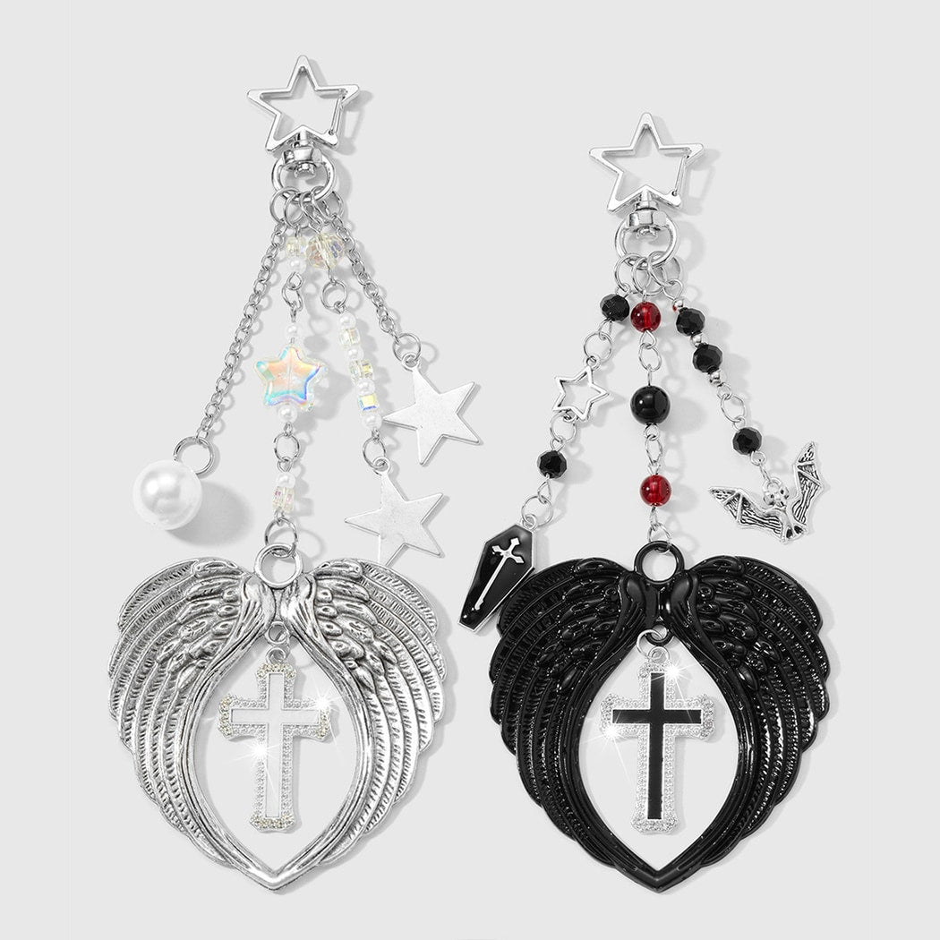 Keypus - Halloween Bat and Cross Keychain