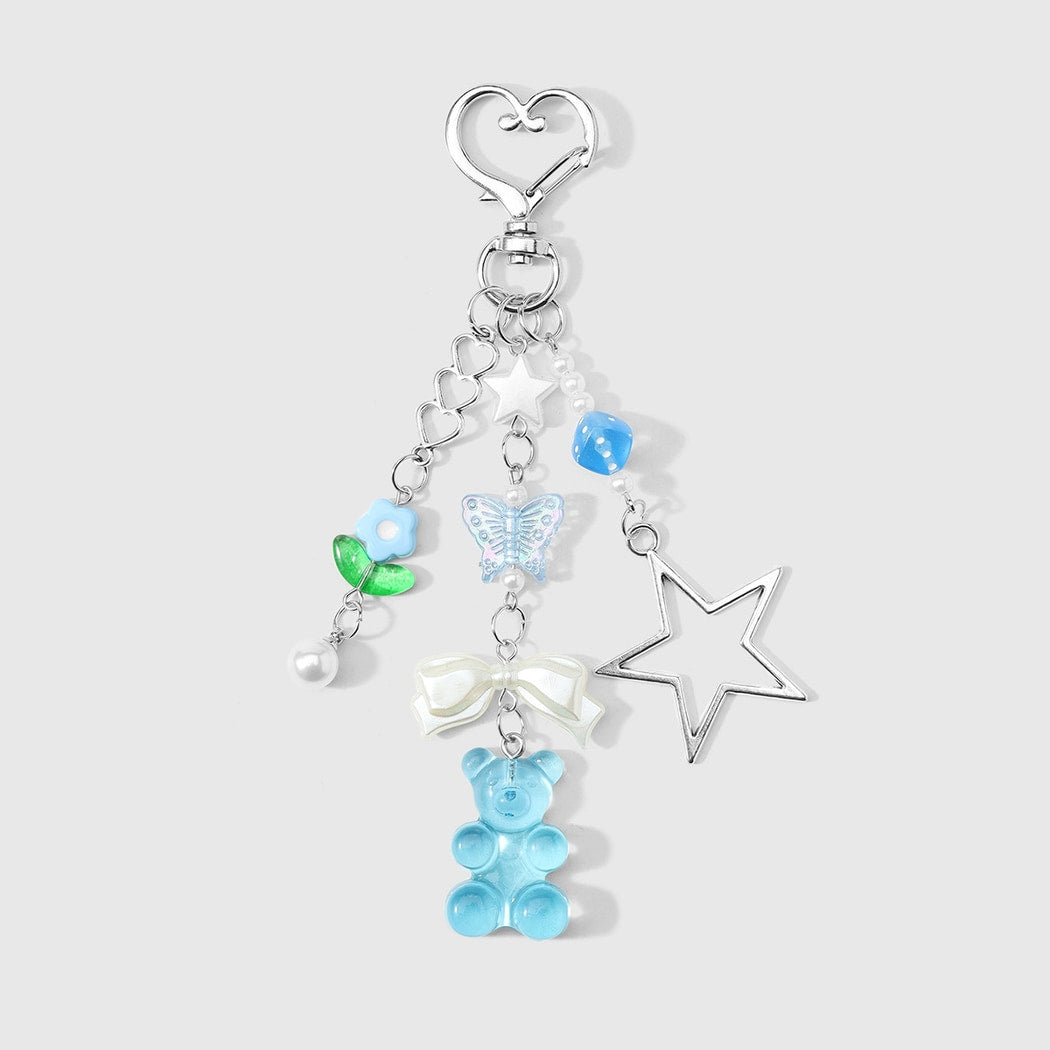Keypus - Cute Cartoon Bow and Bear Keychain