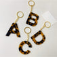 Keypus - Leopard Print Letter Keychain