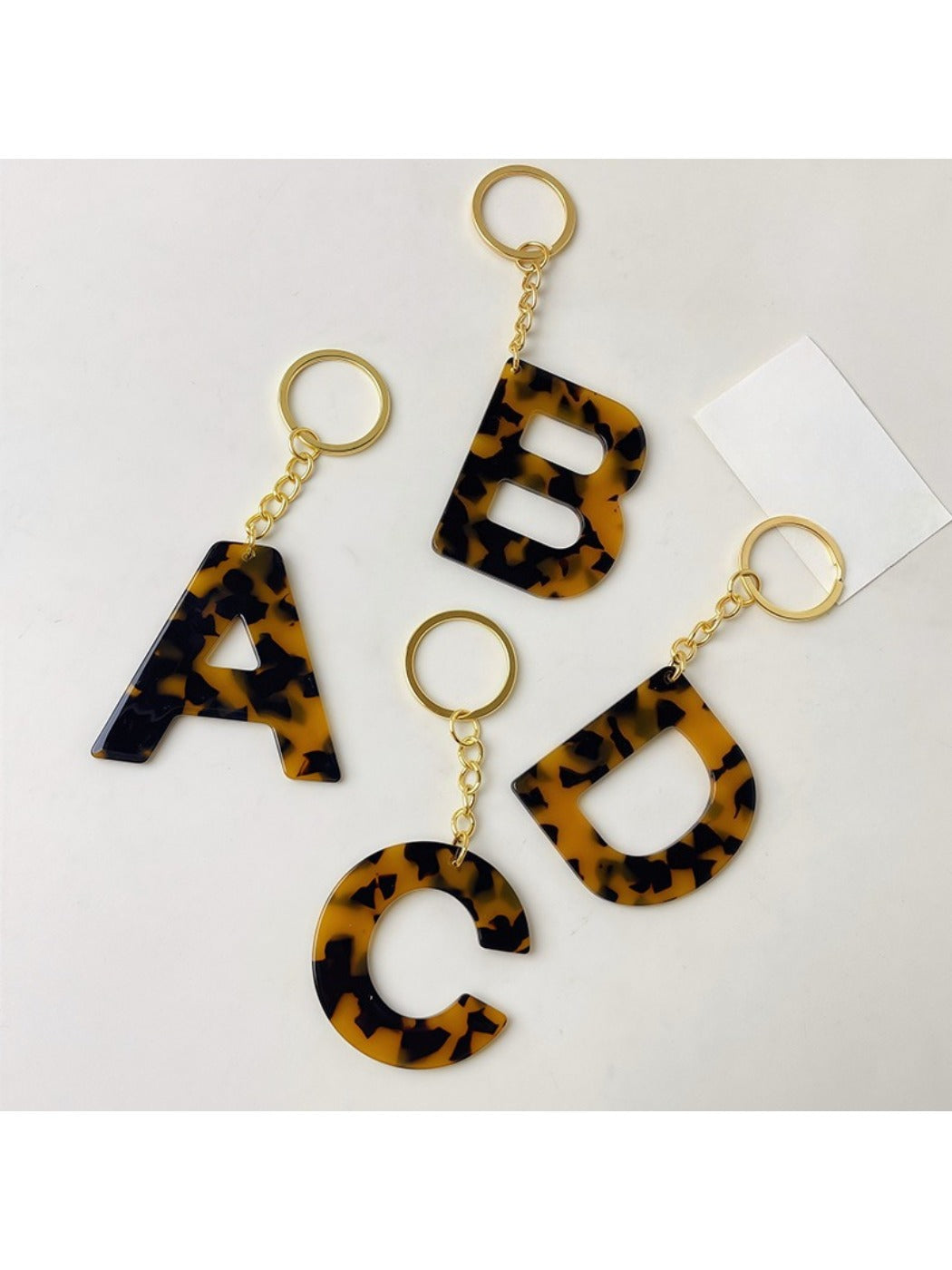 Keypus - Leopard Print Letter Keychain