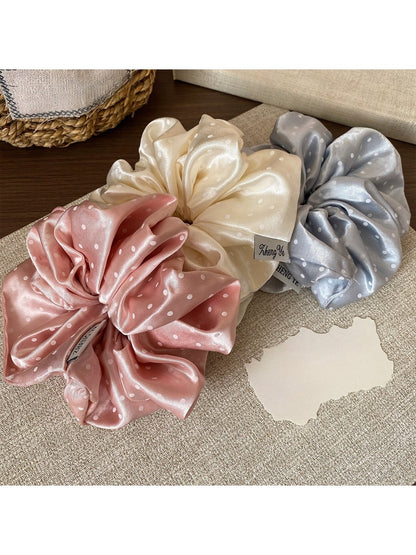 Gifty - Satin Polka-Dotted Scrunchie