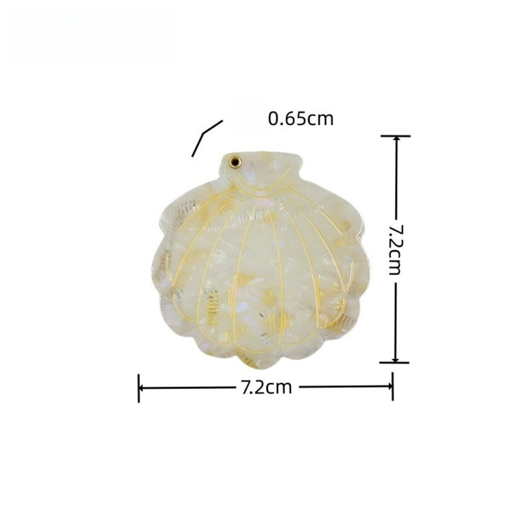 Mirroray - Shell-Shaped Mixed-Pattern Compact Mirror