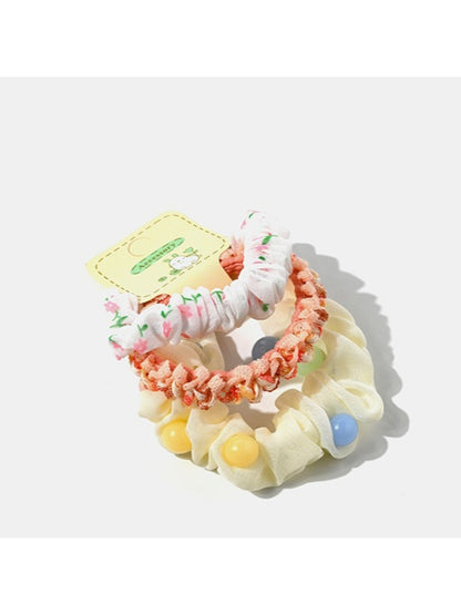 Gifty - 3 Pack Printed Beaded Hair Ties