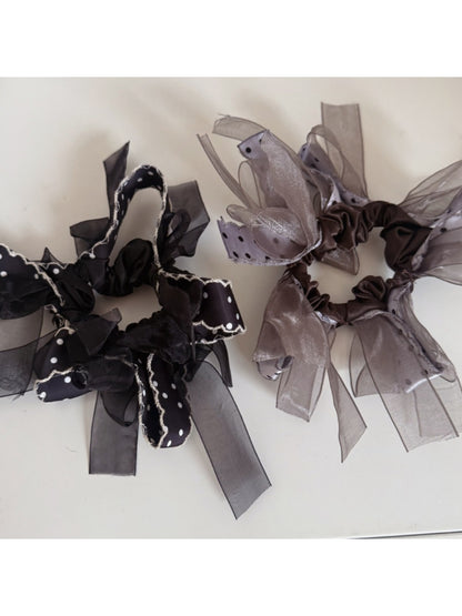 Gifty - Chic Polka Dot Bow Scrunchie