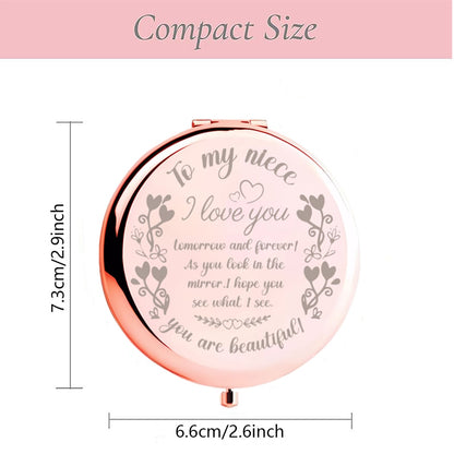 Mirroray - Portable Round Handheld Touch-Up Mirror