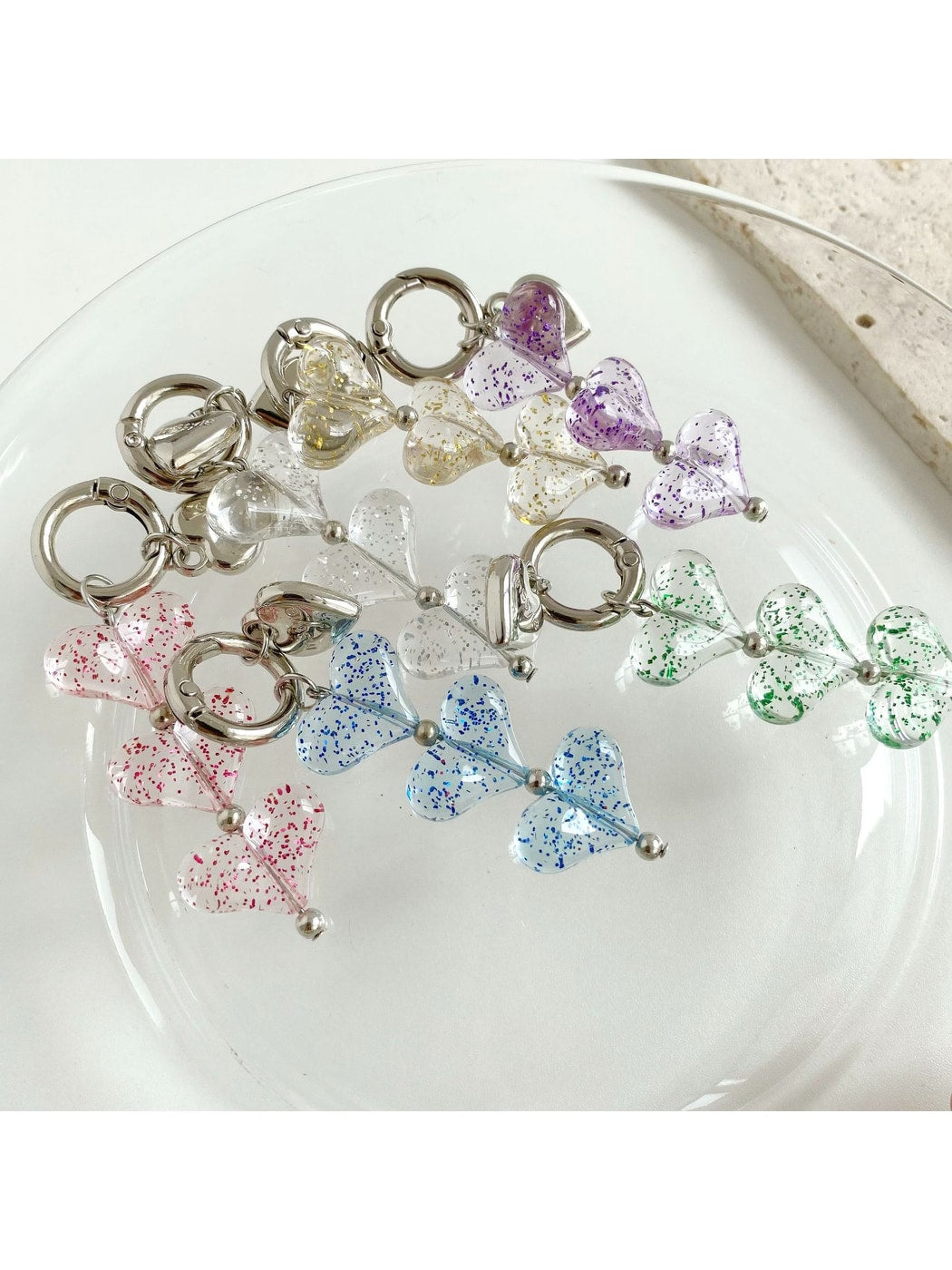 Keypus - Layered Transparent Heart Charm Keychain
