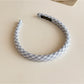 Gifty - Slim Plaid Check Pattern Simple Women Headband