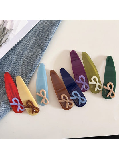 Beau - Solid Color Teardrop Hair Clip