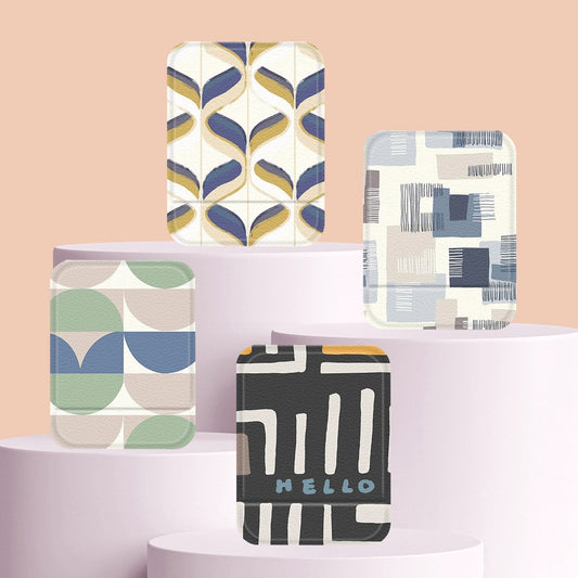 Mirroray - Geometric Double-Sided Print Folding Makeup Mirror
