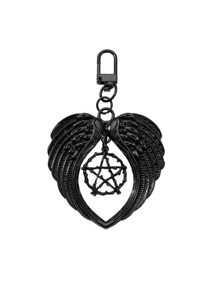 Keypus - Y2K Gothic Angel Wings Star Detail Keychain