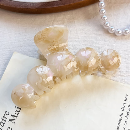 Beau - Round Wave Acetate Plate Claw Hair Clip