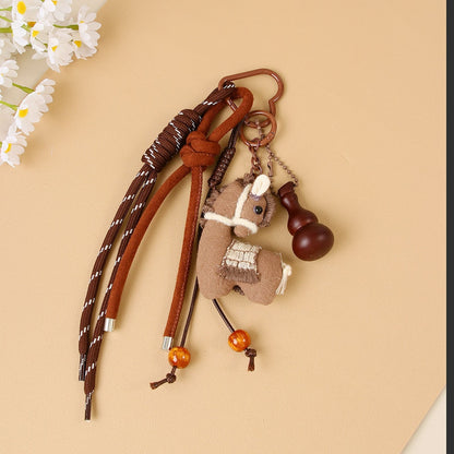 Keypus - Retro Horse Motif Bag Charm Keychain