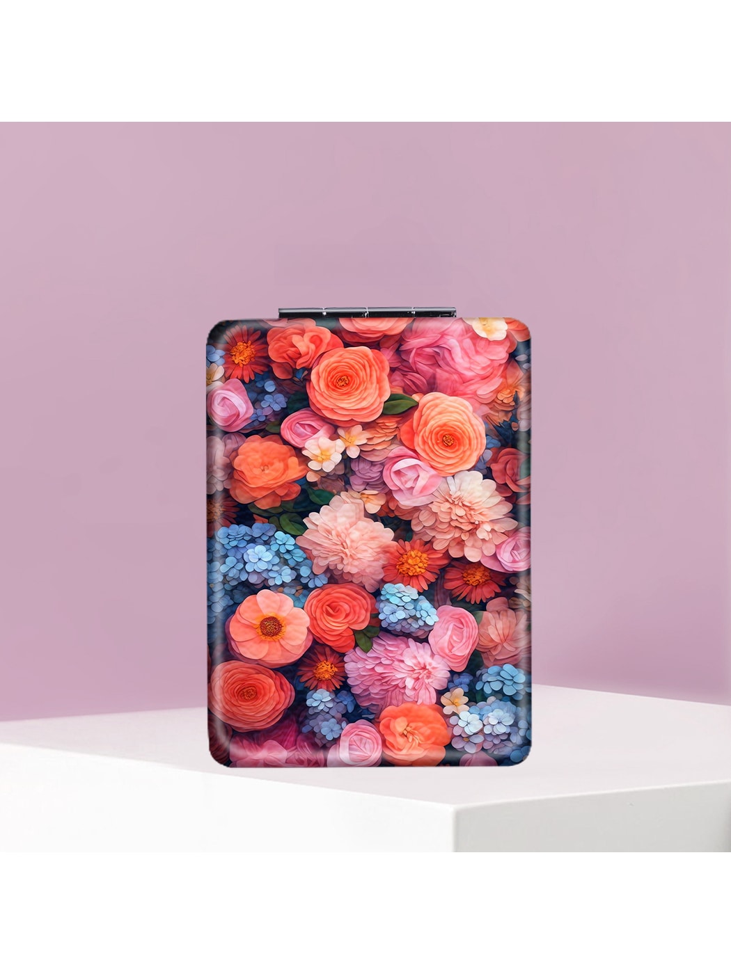 Mirroray - Floral Print Rectangle Makeup Mirror