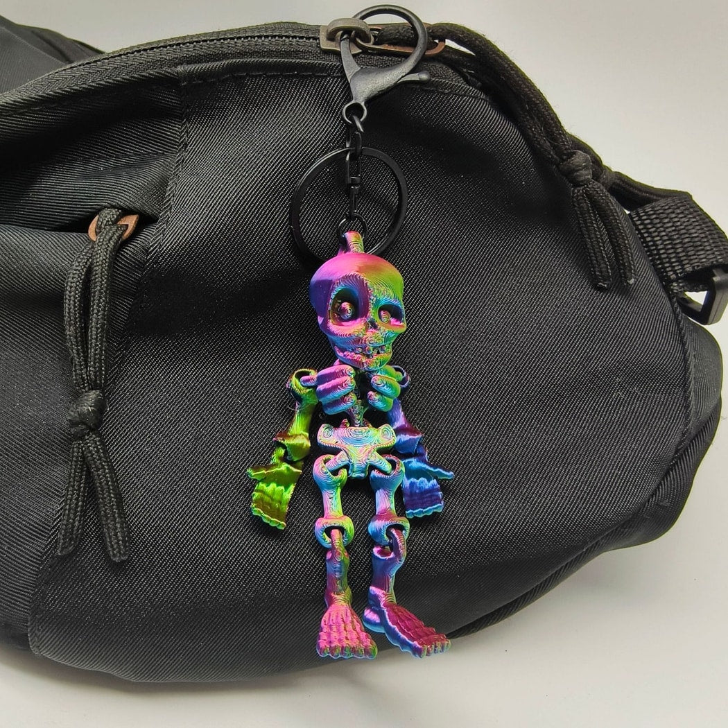Keypus - Halloween 3D Printed Articulated Skeleton Keychain
